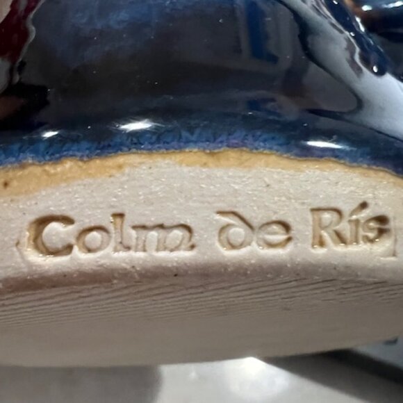 Irish COLM DE RIS Pitcher Jug Vase Irish Studio Art Pottery Celtic Ireland 7-1/2 - Picture 12 of 13